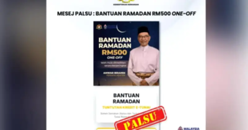 Kementerian Kewangan Sahkan Mesej Bantuan RM500 Ramadan Adalah Palsu