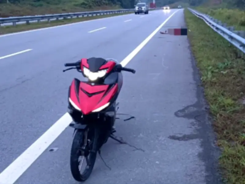 Pemuda 24 Tahun Maut Selepas Motosikal Tergelincir di Lebuhraya Pan Borneo Meradong