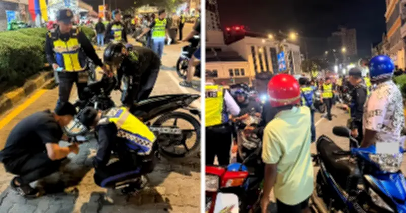 Wanita Tunggang Motosikal Lawan Arus Elak Sekatan JPJ di Kuala Lumpur