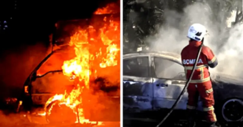 Gerai Mercun di Johor Bahru Musnah Terbakar, Dua Kenderaan Turut Rosak Teruk