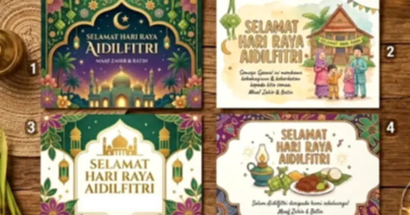 Kad Raya Hasil AI Semakin Digemari, Tradisi Sambut Aidilfitri Dihidupkan Semula Secara Digital
