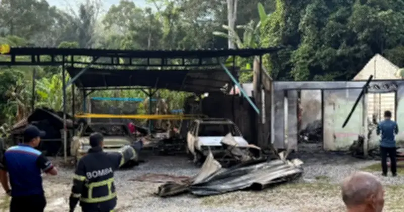 Kebakaran Raub Tewas 5 Ahli Keluarga Berpunca Litar Pintas