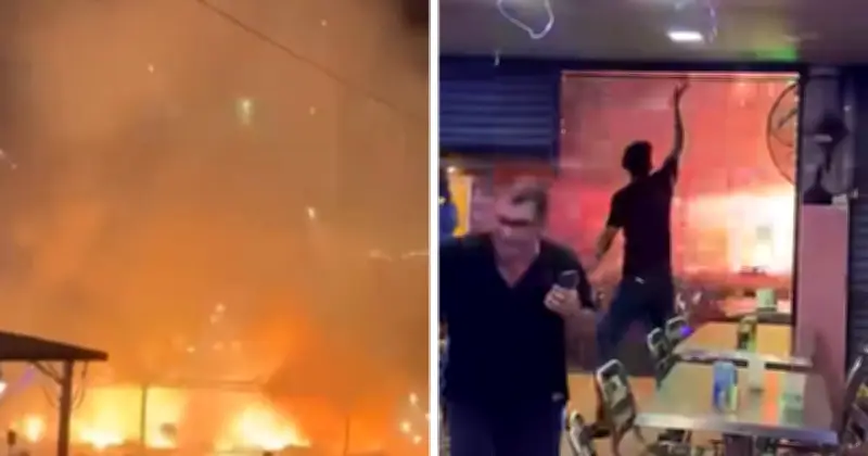 Kebenaran Gerai Bunga Api Terbakar di Nibong Tebal Dipersoalkan Polis