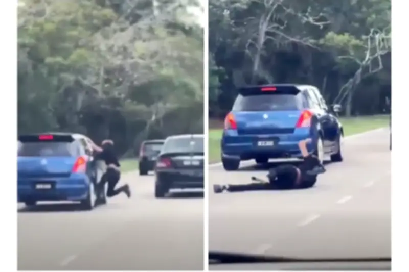 Lelaki Ditahan Selepas Bergantung Pada Kereta Bekas Isteri Yang Bergerak Di Seri Alam