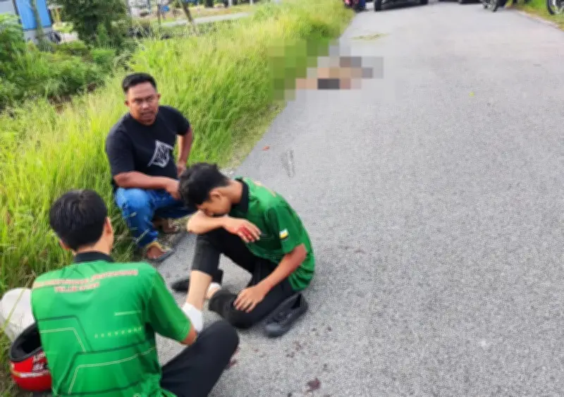 Pelajar Kolej Vokasional Maut Leher Dipanah Sabit Panjang di Teluk Intan