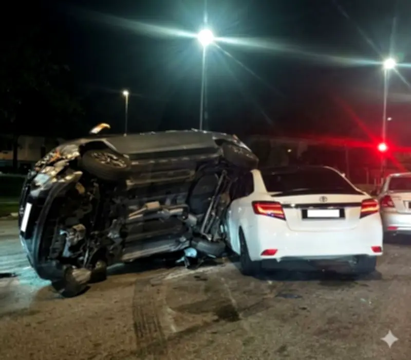 Pemandu Toyota Vios Positif Dadah Selepas Kemalangan Tujuh Kenderaan di Sibu