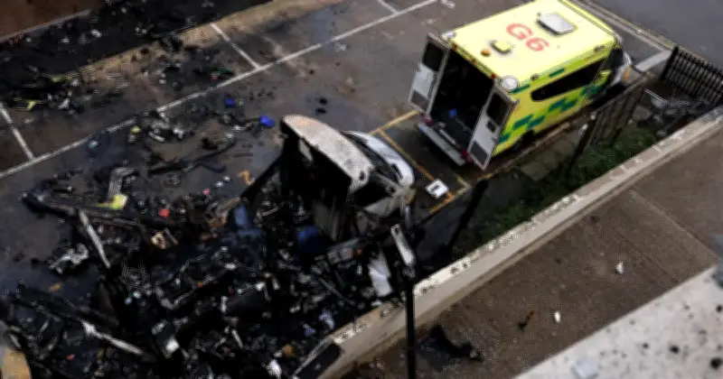 Polis Britain Tangkap Dua Lelaki Atas Serangan Pembakaran Ambulans Yahudi di London