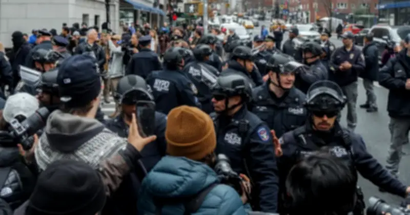 Polis New York Tahan Lelaki Baling Peranti Berapi Dekat Bantahan Anti-Muslim