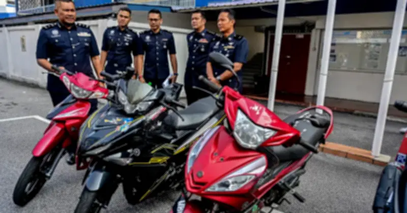Polis Patahkan Empat Sindiket Curi Motosikal di Lembah Klang, 21 Ditahan