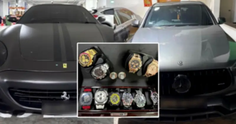 Serbuan Dadah Etomidate Singapura: 5 Ditahan, Kereta Mewah & RM740,000 Dirampas