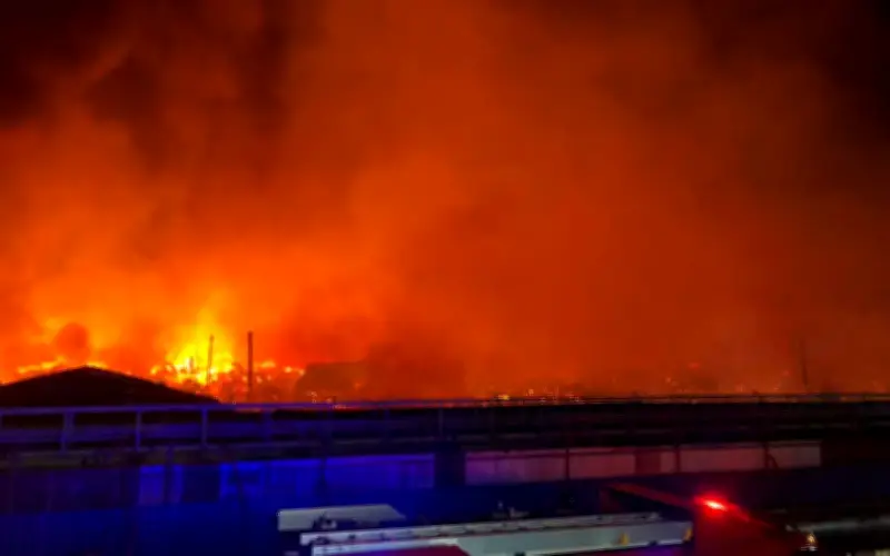 200 Rumah Atas Air Musnah Terbakar di Kampung Bahagia, Sandakan