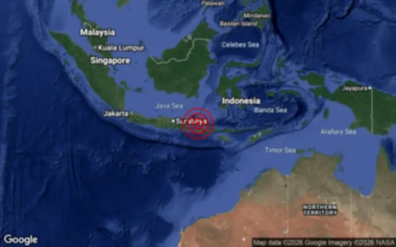 Gempa Bumi Magnitud 5.1 Gegar Laut Bali, Tiada Ancaman Tsunami ke Malaysia