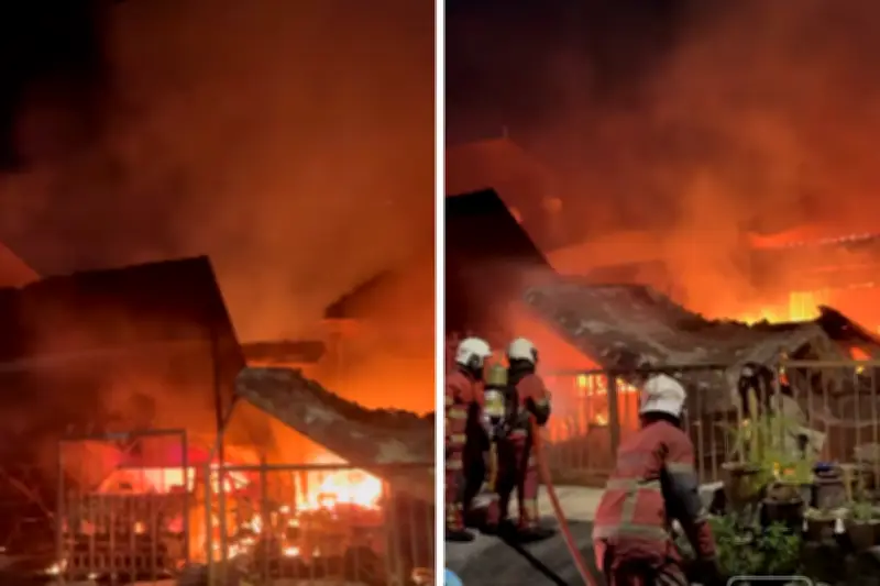 Kebakaran di Kepong: Lelaki maut, lima rumah teres musnah