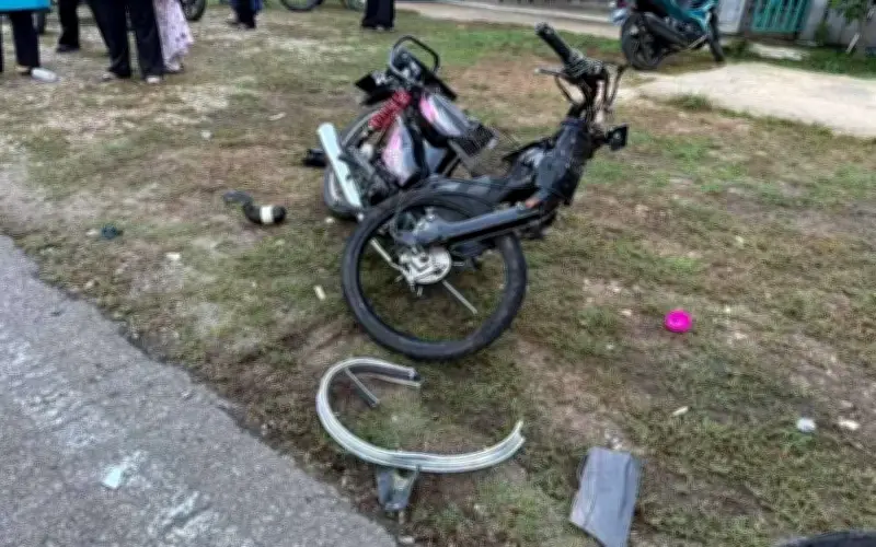 Nenek, Cucu Tiga Tahun Maut Motosikal Bertembung MPV di Padang Terap