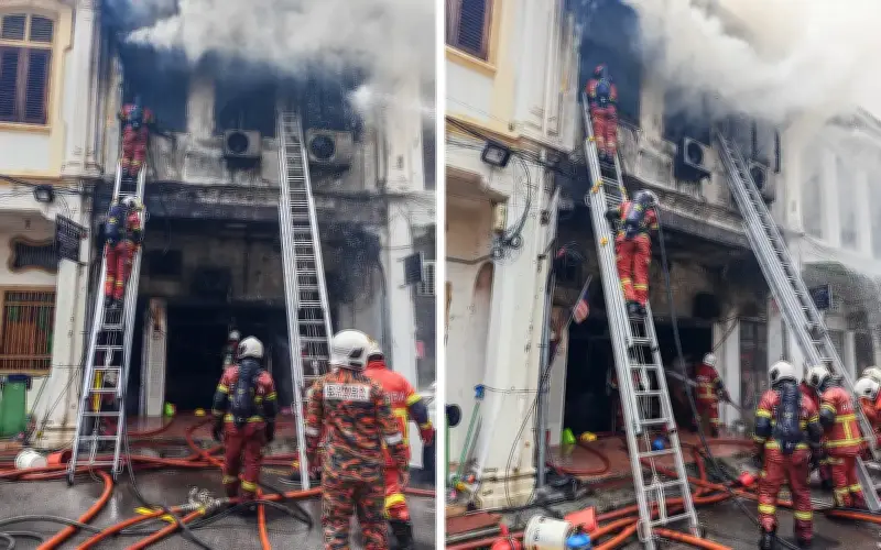 Peguam Veteran dan Pembantu Maut dalam Kebakaran Firma Guaman di George Town