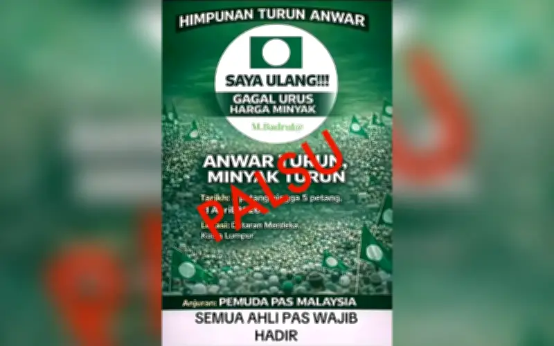 Pemuda PAS Nafi Anjur 'Himpunan Turun Anwar', Tegaskan Bukan Amalan Standard