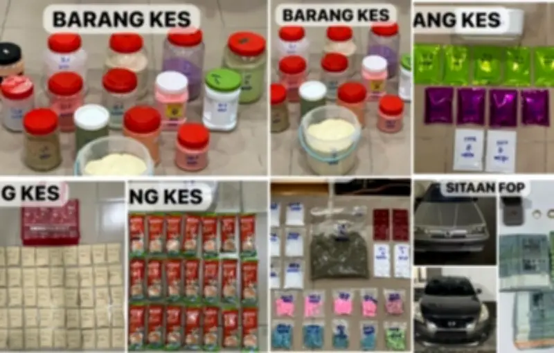 Polis Pulau Pinang Rampas Dadah RM3.43 Juta, Bongkar Makmal Pemprosesan