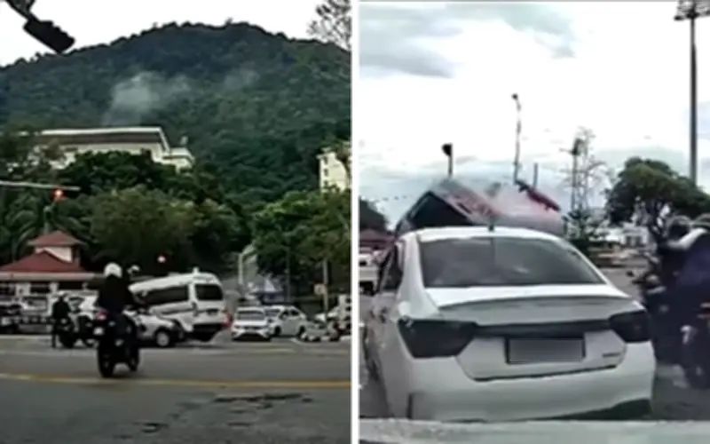 Polis Siasat Kemalangan Melibatkan Ambulan dan 2 Kereta di Hadapan USM Pulau Pinang