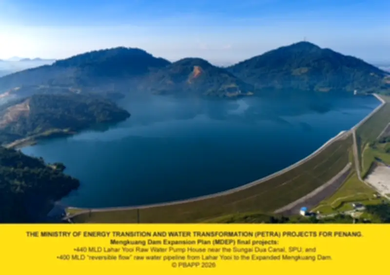 RM800 Juta Projek Air Persekutuan Diperuntukkan Untuk Tingkatkan Keselamatan Air Di Pulau Pinang