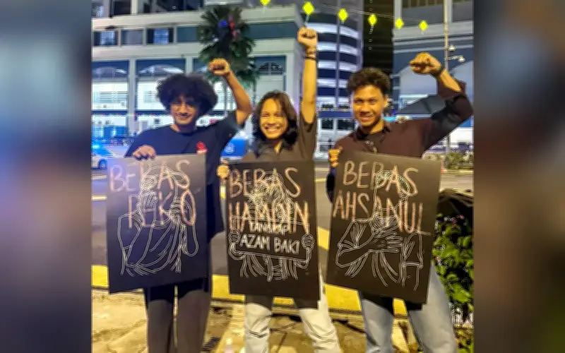 Tiga Aktivis Ditahan Kerana Bantahan Senyap Terhadap Ketua SPRM Dibebaskan Polis