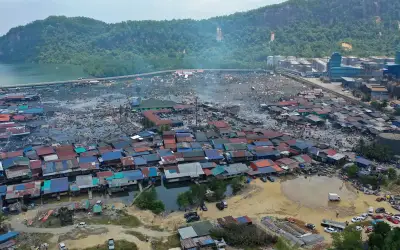 Kira-kira 1,000 Rumah Musnah dalam Kebakaran Besar di Sandakan, Sabah