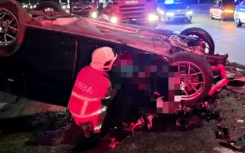 3 maut, 1 parah kereta rempuh lori simen di Lebuhraya Karak