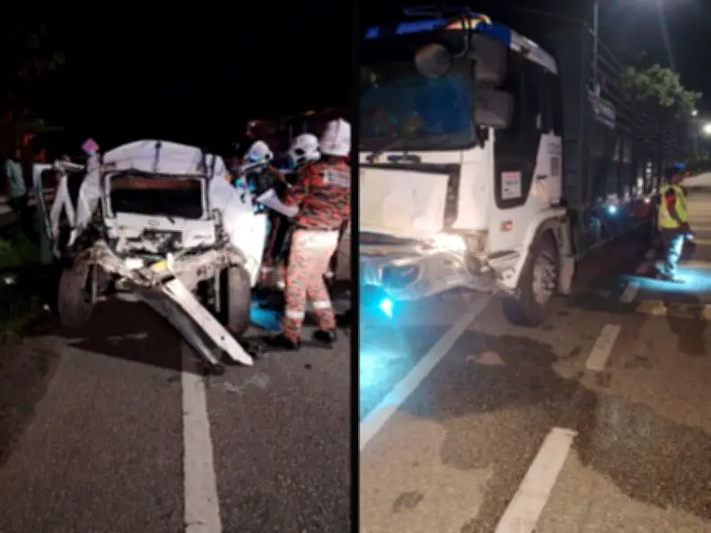 Bayi 5 bulan maut, ibu bapa cedera selepas lori dipandu pemandu positif dadah rempuh Perodua Myvi di Baling