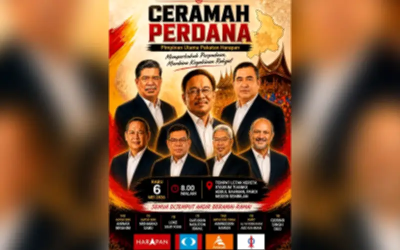 Ceramah Perdana PH di Paroi Rabu Depan di Tengah Kemelut Politik Negeri Sembilan