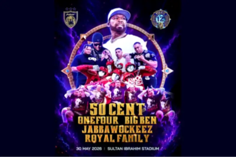 Ikon Rap Amerika 50 Cent Bakal Meriahkan Sambutan Juara JDT
