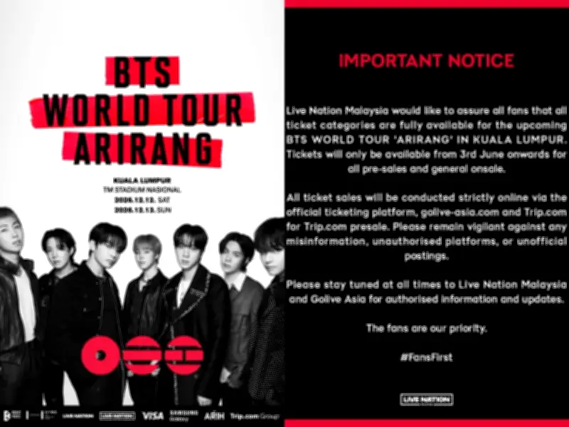 Live Nation Malaysia nafi penjualan tiket awal BTS di KL