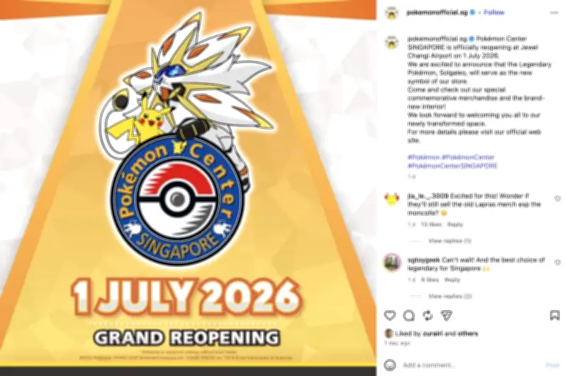 Pusat Pokémon Singapura Dibuka Semula 1 Julai dengan Wajah Baru