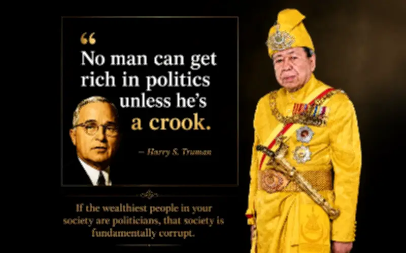 Sultan Selangor kongsi kata-kata Truman tentang ahli politik peras kekuasaan