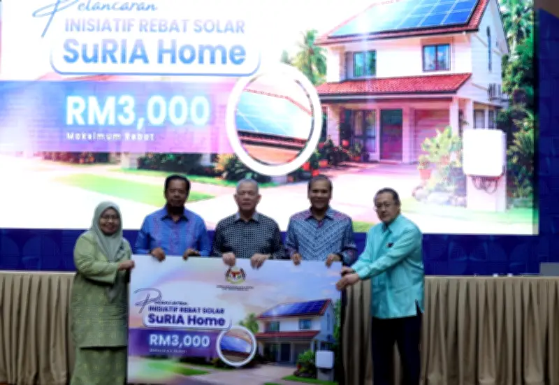 SuRIA Home: Rebate RM3,000 untuk galak pemasangan solar bumbung kediaman
