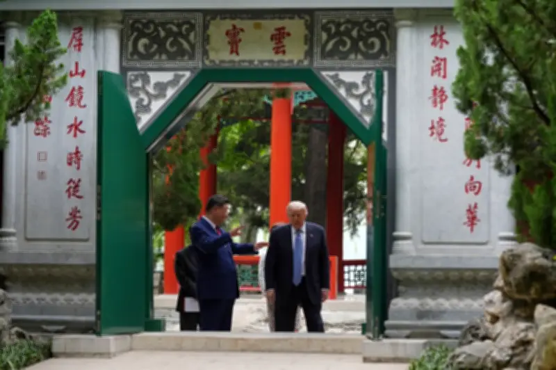 Trump dan Xi berjalan di taman Zhongnanhai, detik jarang dilihat orang luar