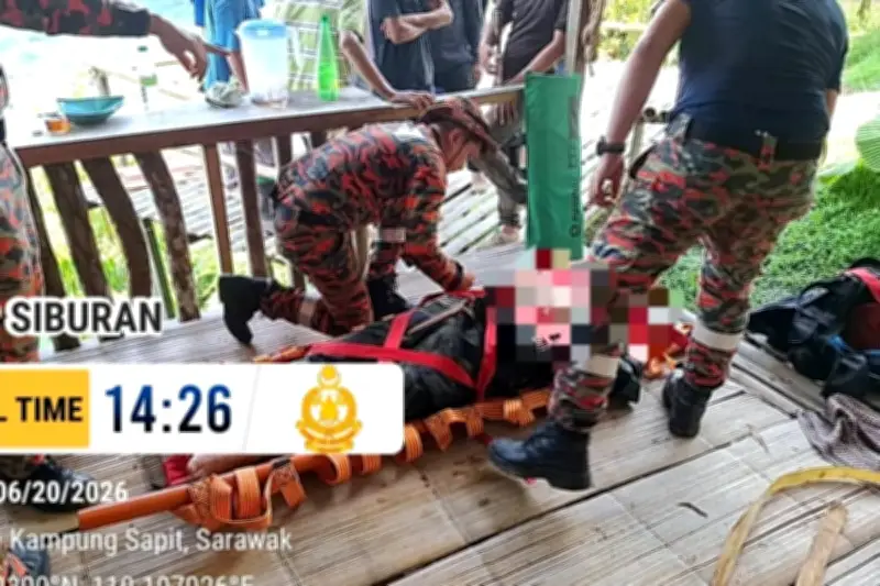 Anggota polis cedera jatuh gaung 6 meter di Kuching