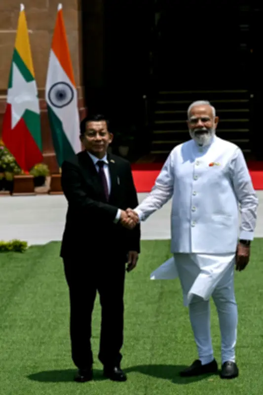 India sambut mesra Presiden Myanmar Min Aung Hlaing, sokong usaha damai