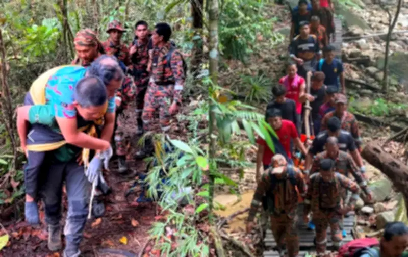 Pasukan Bomba Selamatkan Pendaki Cedera di Gunung Chemerong