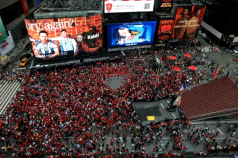 Peminat Piala Dunia jadikan Times Square pusat pertemuan global