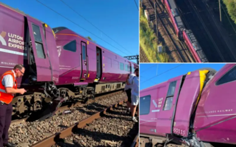 Perkhidmatan Kecemasan Bergegas ke Perlanggaran Dua Kereta Api di Bedford, UK