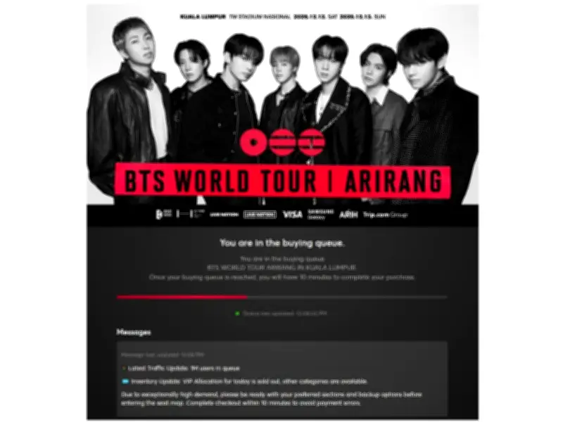 Pra-jualan hari kedua BTS 'Arirang' KL habis dalam tiga jam, tiket RV esok