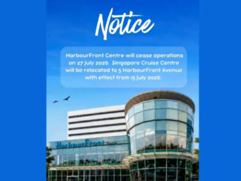 Pusat Pelayaran Singapura pindah dari HarbourFront Centre Julai ini