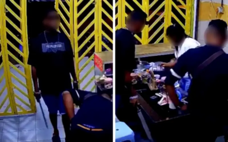 Tiga lelaki bersenjata parang samun kedai runcit di Chemor