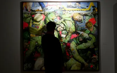 Pameran seni perang Rusia tonjolkan 'kengerian kebinatangan'
