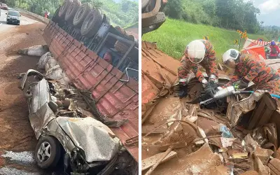 Pemandu treler nahas 4 maut di Karak positif dadah
