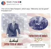 Trump lancar pasport baharu AS edisi terhad dengan gambarnya sendiri