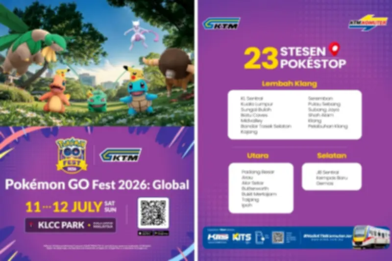 KTMB bersedia untuk Pokémon GO Fest 2026 di Taman KLCC
