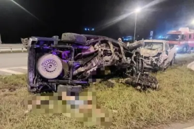 Tiga maut, seorang cedera dalam kemalangan dua 4WD di Pusingan P Lebuhraya Pan Borneo Sarikei-Sibu