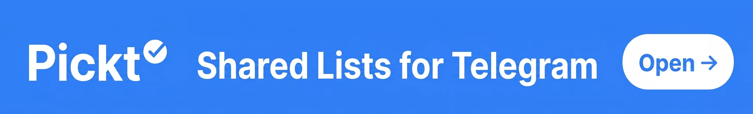 Banner lekat mudah alih Pickt — logo, tagline dan butang CTA